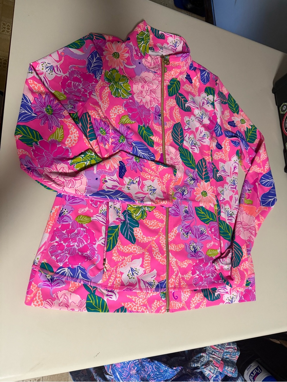Lilly Pulitzer Pink Floral Zip-Up Jacket